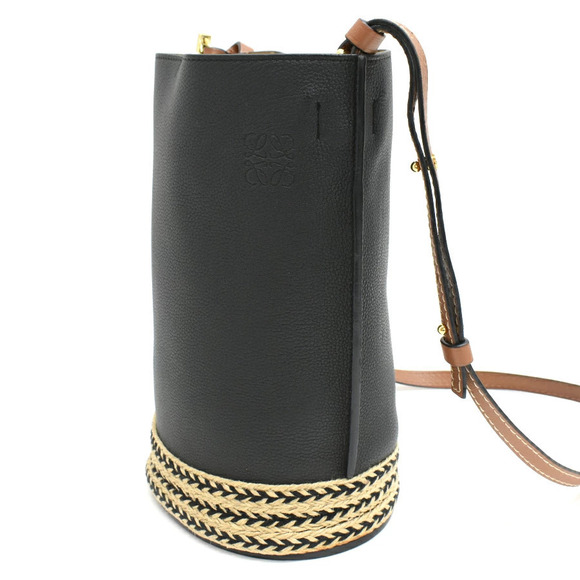 Loewe Handbags - Loewe Gate Bag Shoulder Brown Crossbody Anagram Leather Black Bucket